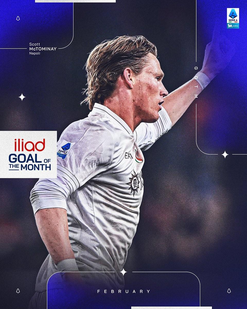 乐鱼体育登陆-官方：麦克托米奈对阵热那亚的世界波当选意甲2月最佳进球